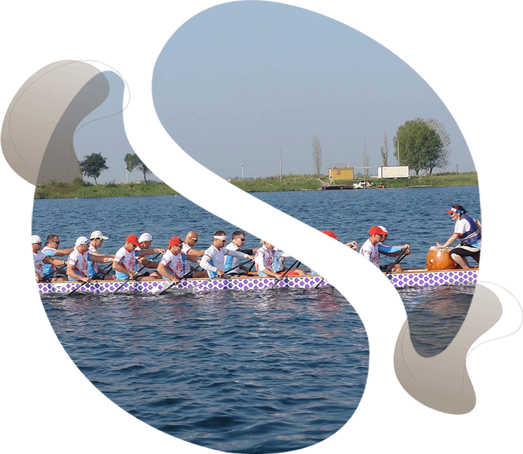 People Practicing Paddling with Trainer