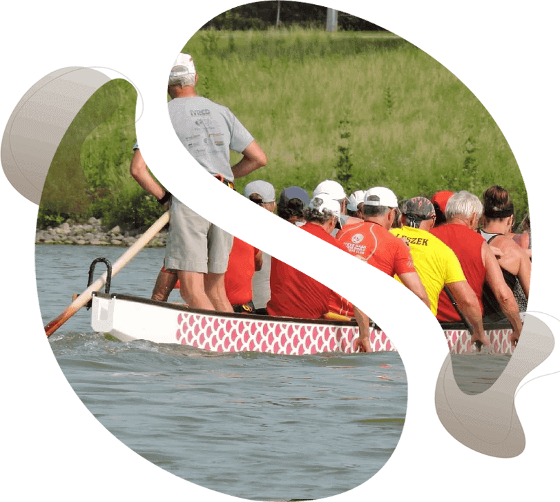 Paddlers Practicing Surfing on Lake