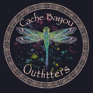 Cache Bayou outfitters dragonfly logo