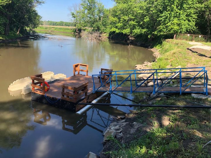 The launch of the wes block on the river